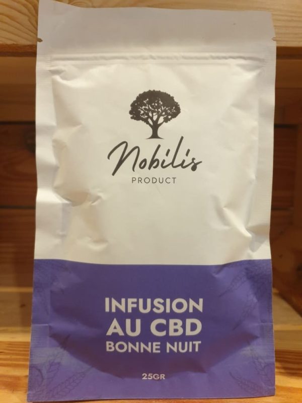 Infusion CBD Bonne nuit en vente au Grenier Verdoyant à Mulhouse et sur le site internet. Livraison dans toutes la France.